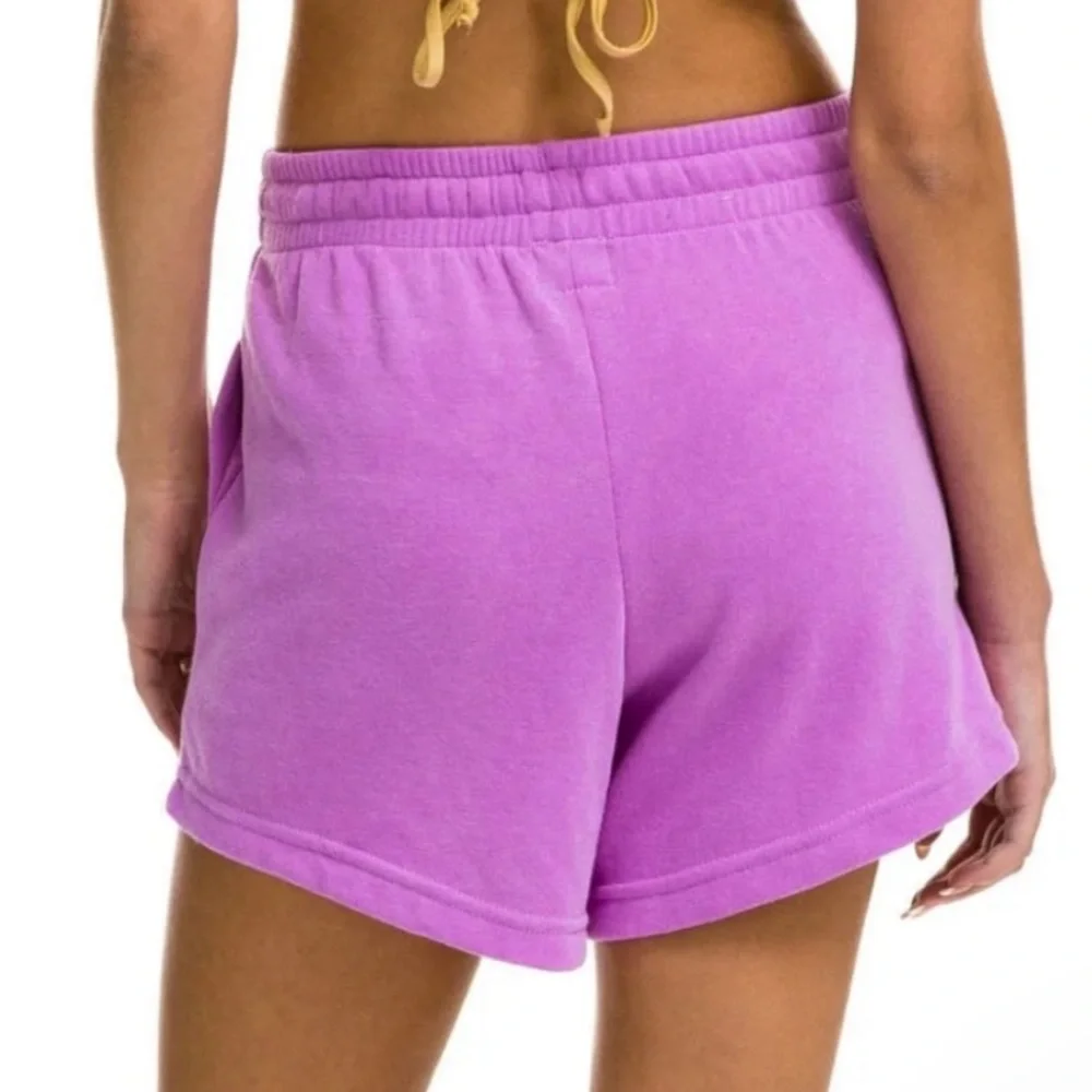 Aviator Nation Neon Purple Lounger Shorts - Picture 2 of 3